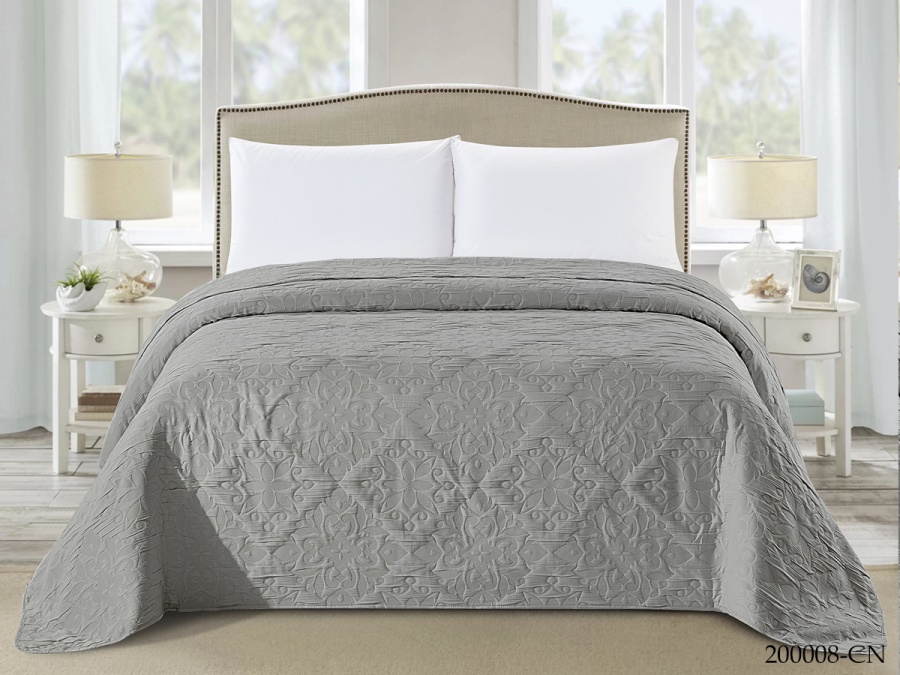 Покрывало Cleo "CAROLINE" 200*220 (200/008-CN, Однотонное, Серый) Покрывало Cleo "CAROLINE" 200*220 (200/008-CN, Однотонное, Серый)