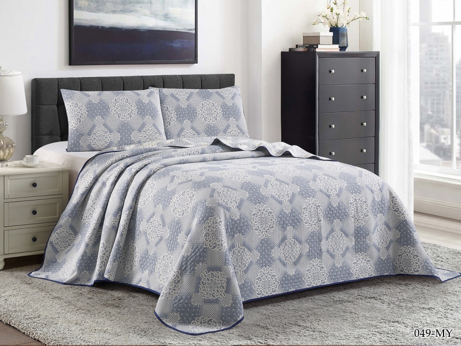 Покрывало Cleo "MELODY" 160*220 (160/049-MY, Узоры, Голубой)