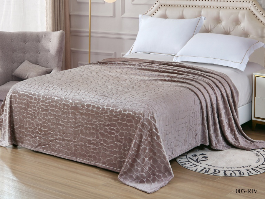Плед Cleo "Riviera" велсофт евро 200*220 (200/003-RIV, Однотонное, Коричневый)