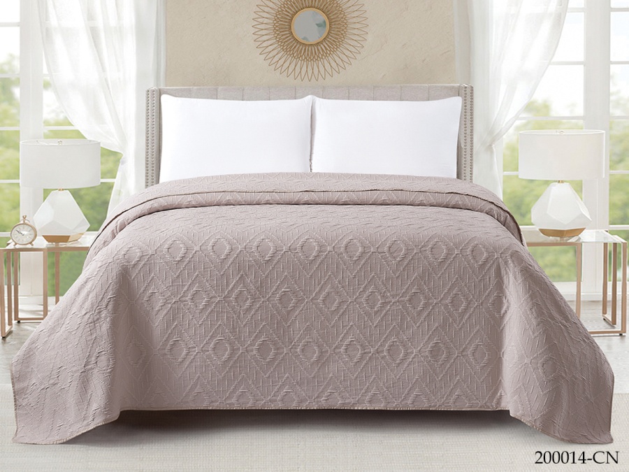 Покрывало Cleo "CAROLINE" 200*220 (200/014-CN, Однотонное, Бежевый)