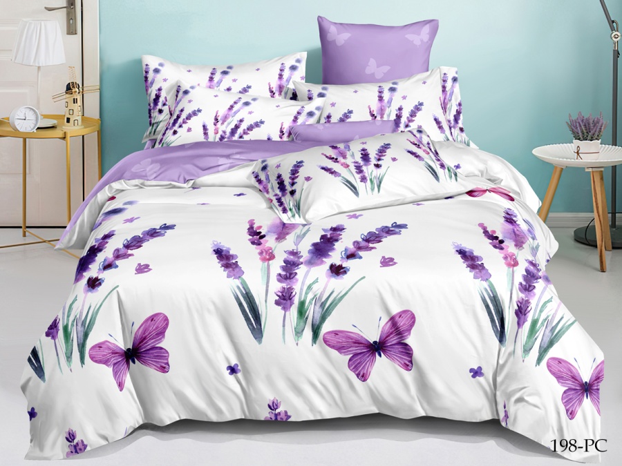КПБ Cleo Поплин "Pure Cotton" двуспальный 175*215*1 200*220*1(±5) 70*70*2(±2) в ПВХ (20/198-PC, Оригинальное, Мультиколор)