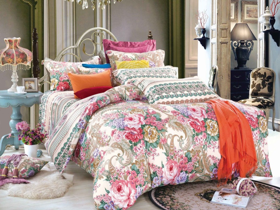 КПБ Cleo сатин набивной "Satin Lux" 058-SL