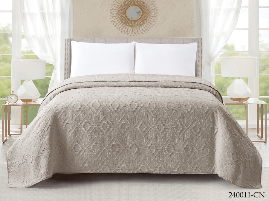 Покрывало Cleo "CAROLINE" 240*260 (240/011-CN, Однотонное, Серый)