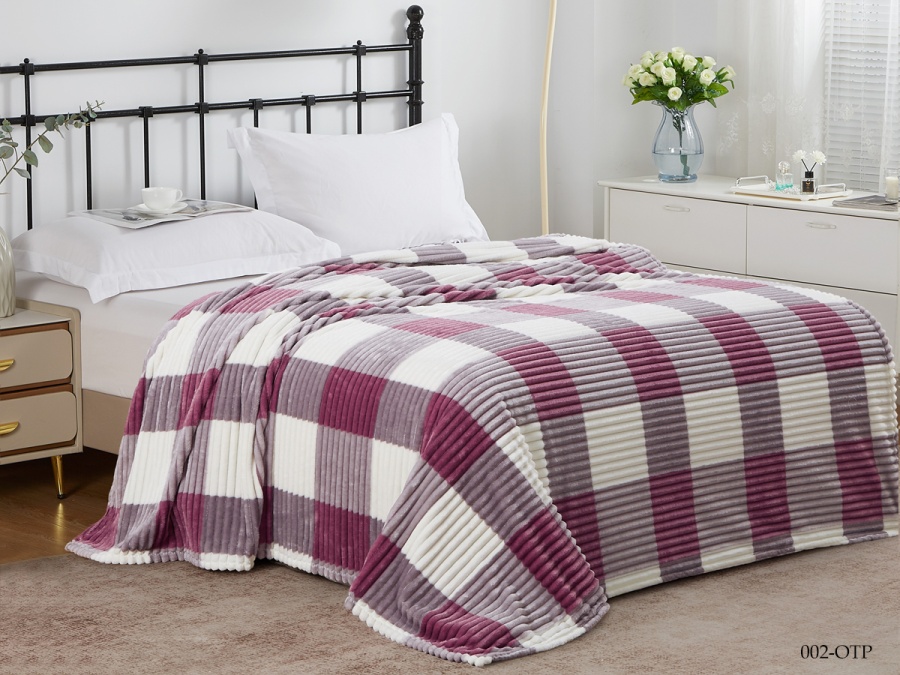 Плед Cleo "Orrizonte Print" велсофт двуспальный 180*200 (CL180/002-OTP, Полоска, Мультиколор)