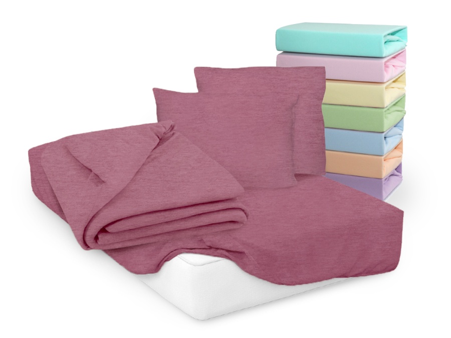 Пододеяльник трикотажный на молнии 220*200 (220/24, Однотонный, Марсала меланж)