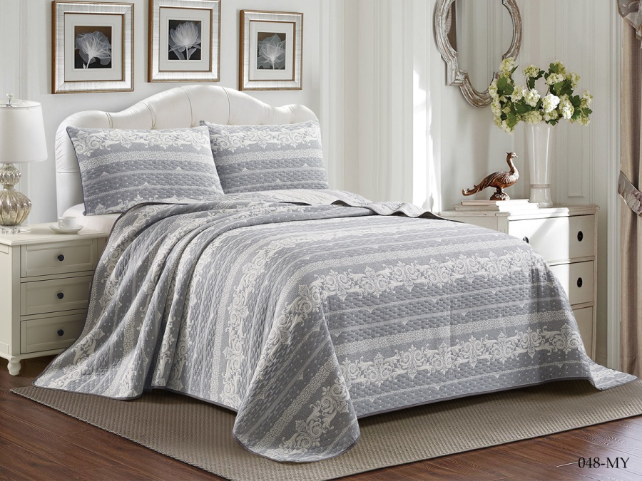 Покрывало Cleo "MELODY" 160*220 (160/048-MY, Узоры, Серый)