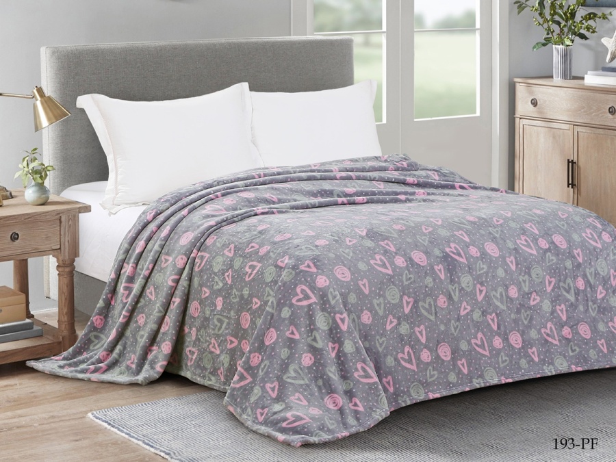 Плед Cleo "California" велсофт полуторный 150*200 (150/193-pf, Оригинальное, Серый)