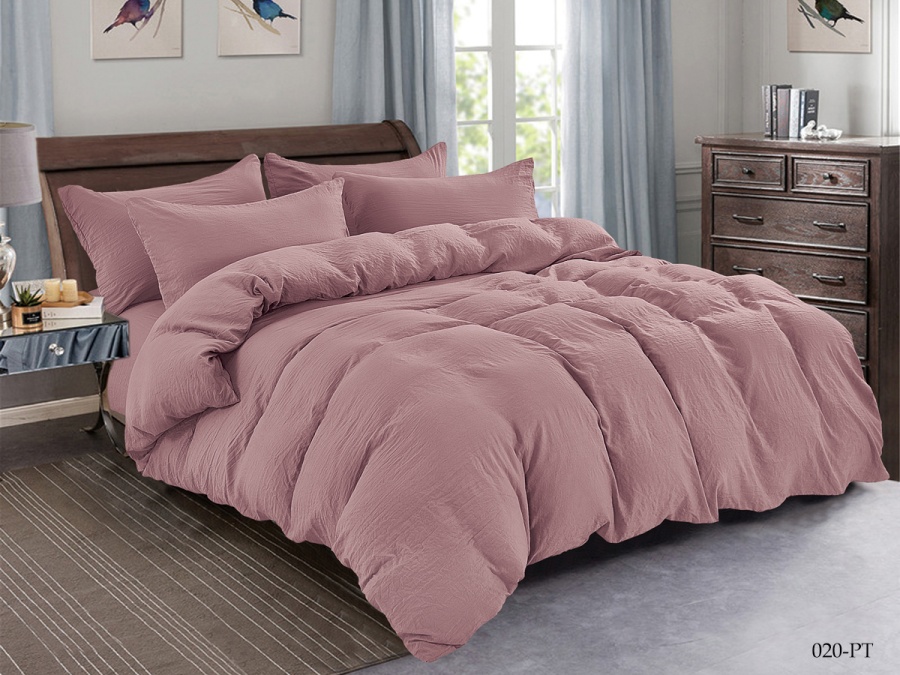 КПБ CL HOME микросатин "Pastel Symphony" полуторный 150*210*1 160*230*1(±5) 70*70*2 в ПВХ (15/020-PT, Однотонное, Розовый)