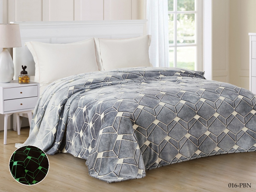 Плед Cleo «Bamboo Neon» велсофт полуторный 150*200 (150/016-PBN, Геометрия, Мультиколор)