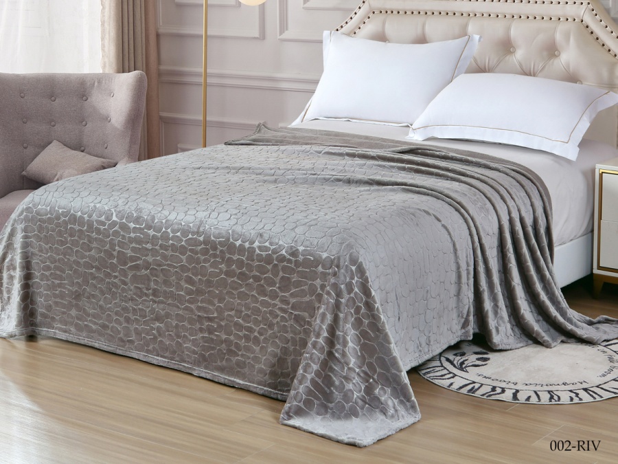 Плед Cleo "Riviera" велсофт полуторный 150*200 (150/002-RIV, Однотонное, Серый) Плед Cleo "Riviera" велсофт полуторный 150*200 (150/002-RIV, Однотонное, Серый)