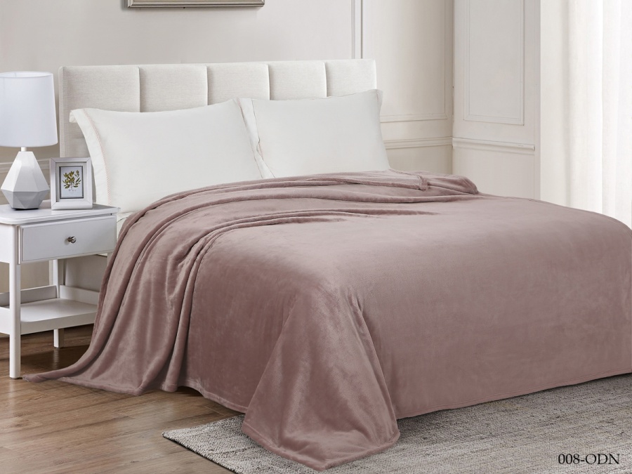 Плед Cleo "Virginia" велсофт полуторный 150*200 (150/008-ODN, Однотонное, Коричневый)